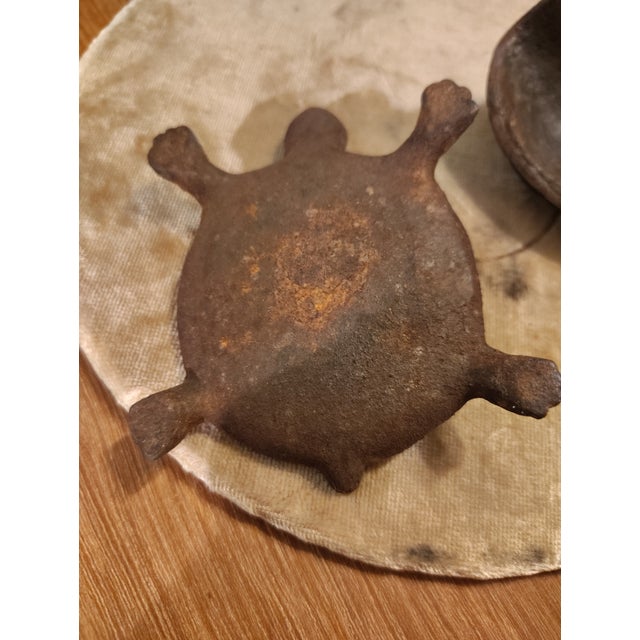 Metal Antique Cast Iron Turtle For Sale - Image 7 of 7