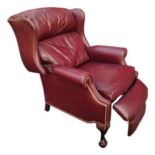 Hancock & Moore Addison Bustleback Ball & Claw Recliner Crafted in the Usa For Sale