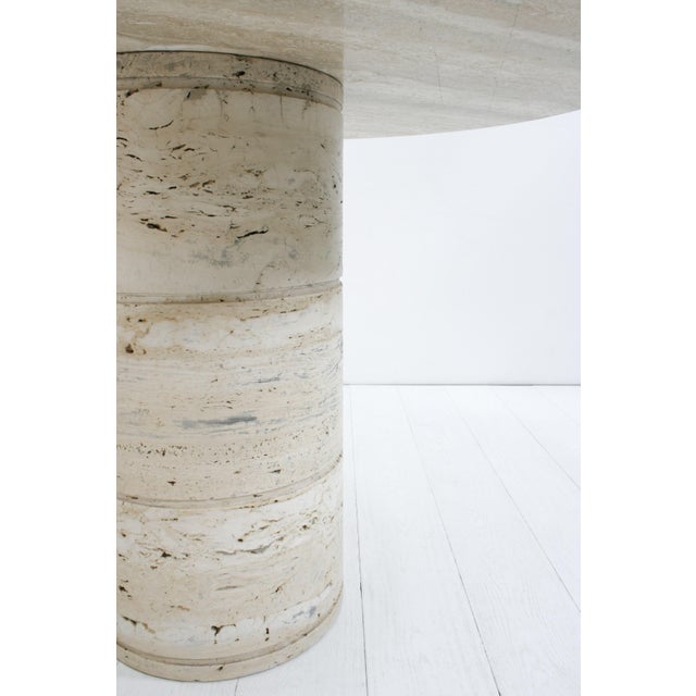 Travertine Dining Table by Angelo Mangiarotti for Up & Up, 1970s For Sale - Image 9 of 10