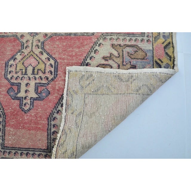 Antique Handmade Tribal Carpet For Sale - Image 9 of 10