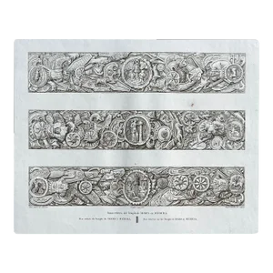 1806 Frieze of Temple of Mars Spain Engraving