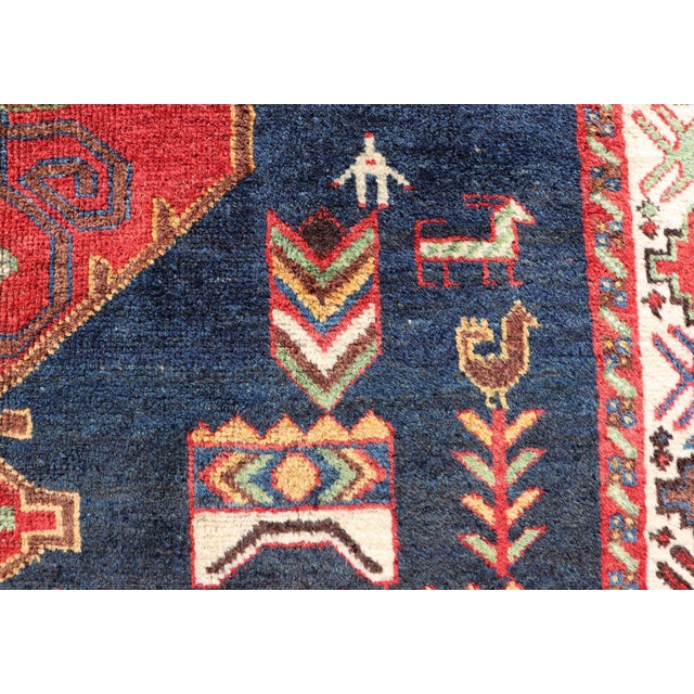 Colorful Antique Persian Lori Rug With All-Over Geometric Tribal Design 4'9 X 8'6 For Sale - Image 10 of 14