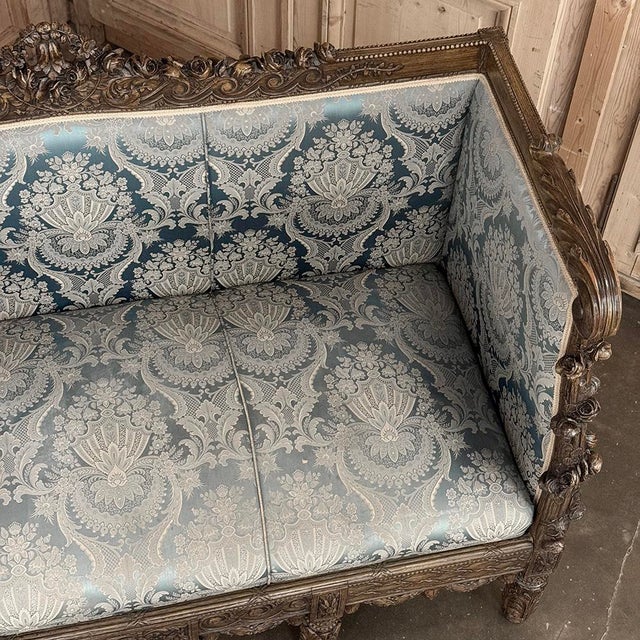 19th Century French Louis XVI Canape ~ Settee For Sale - Image 17 of 18