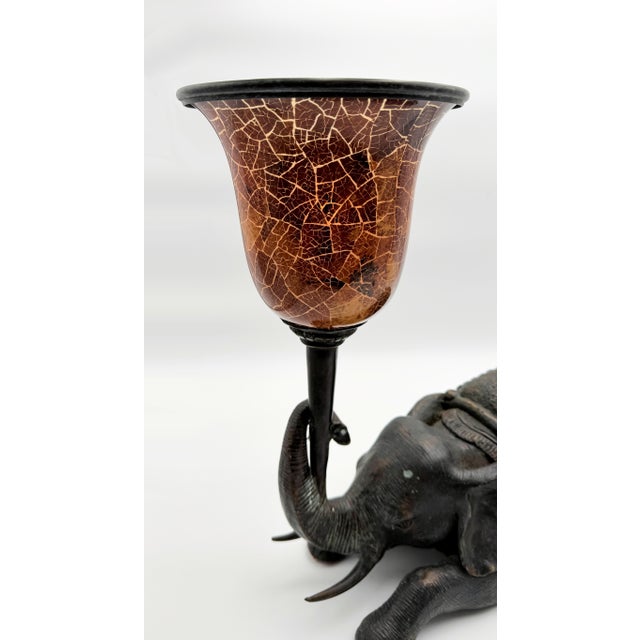 Maitland Smith Bronze Elephant Lamp For Sale In West Palm - Image 6 of 6