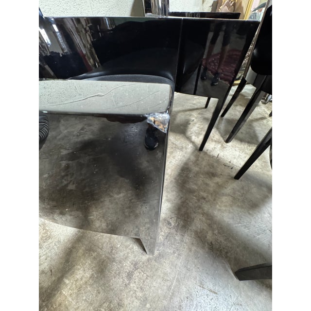 Wood Vintage Alden Parkes Contemporary Black Barrel Game Table Chairs - Set of 4 For Sale - Image 7 of 9