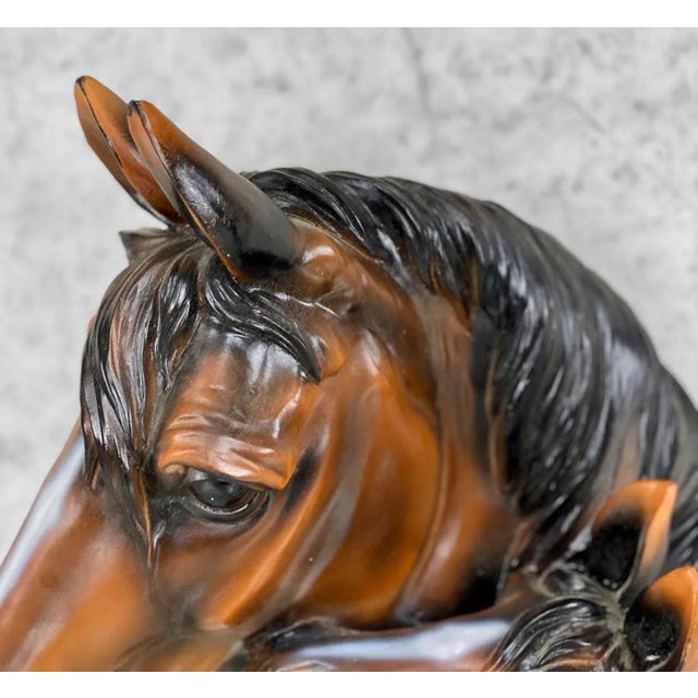 Vintage Western Ranch Horse & Colt Wall Hanging Sculpture For Sale - Image 6 of 9