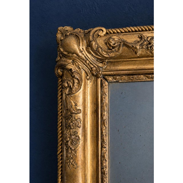 French Napoleon III Mirror in Wood and Gilded Stucco, 1800s For Sale - Image 4 of 7
