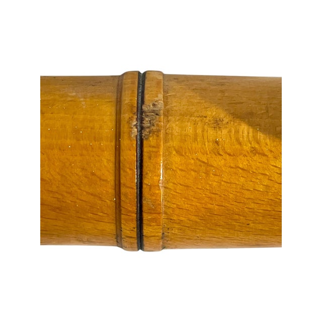 Antique French Provincial Faux Bamboo Wall Rack – 5 Peg Wooden Coat & Hat Hook For Sale - Image 6 of 14