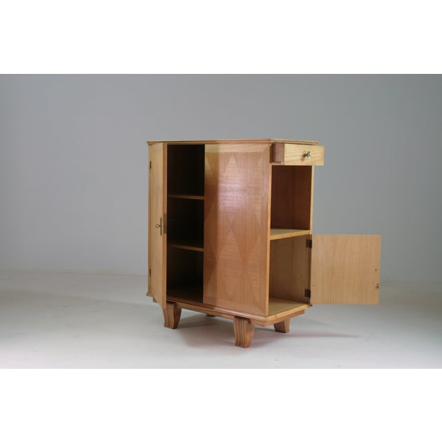 Wood Art Deco Wall-Mounted Sideboard, France, 1950 For Sale - Image 7 of 18