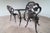 American Cast Iron Rose Garden Bistro Set, Mid-20th Century For Sale - Image 9 of 16