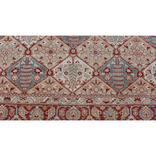 Antique Persian All-Over Garden Design Bakhtiari Rug in Multi Colors 12'11 X 15'6 For Sale - Image 10 of 15