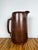 Vintage Frankoma brown pottery pitcher. Mid century deco stoneware pitcher. Warm chocolate brown glaze.