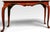 Queen Anne Late 20th Century Queen Anne Style Carved Shell Inlaid Banded Mahogany Console Sofa Table With Pad Feet For Sale - Image 3 of 18