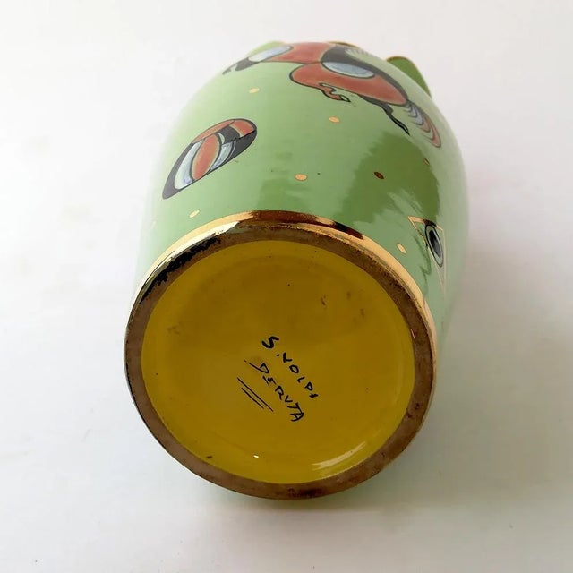 1950s Italian Ceramic Vase by S. Volpi for Deruta, 1950s For Sale - Image 5 of 6