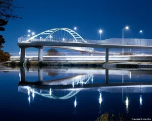 Contemporary Night Photograph "Overpass 1" by John Vias