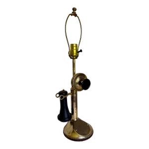 1900's Antique Candlestick Telephone Converted to Table Lamp