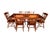 1970s Trestle Table / X Brace Legs With 6 Matching Original Chairs. A True Classic. For Sale - Image 9 of 12
