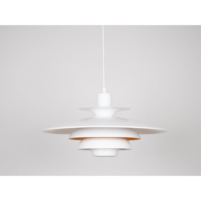 Vintage Danish Sofie Pendant Lamp by Kurt Wiborg for Jeka, 1980s For Sale - Image 3 of 10