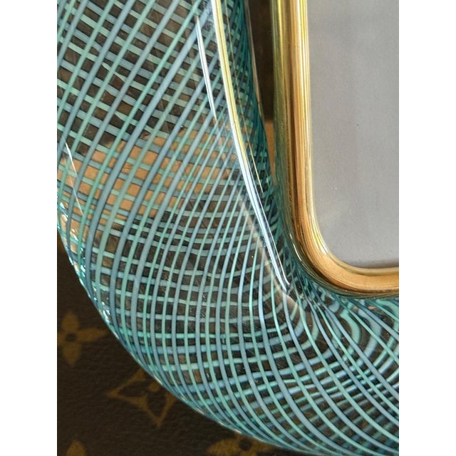 Blue Murano Glass Photo Frame with Filigree, 2000s For Sale - Image 4 of 13