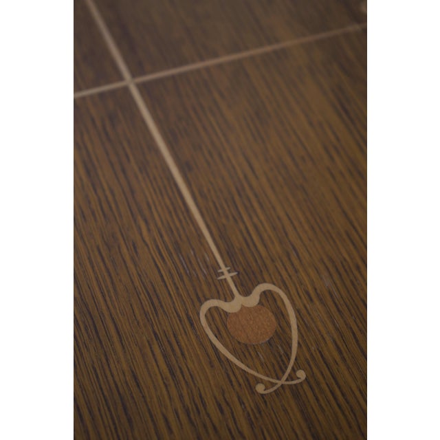 Pair Stickley Inlaid Mission Oak Round Lamp Tables For Sale - Image 10 of 13