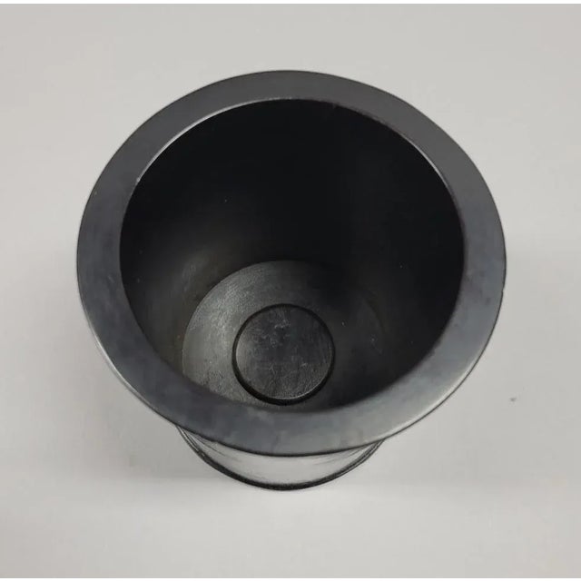 Black 19th C Chinese Zitan Wood Blackwood Brush Pot, Qing Dy For Sale - Image 8 of 9