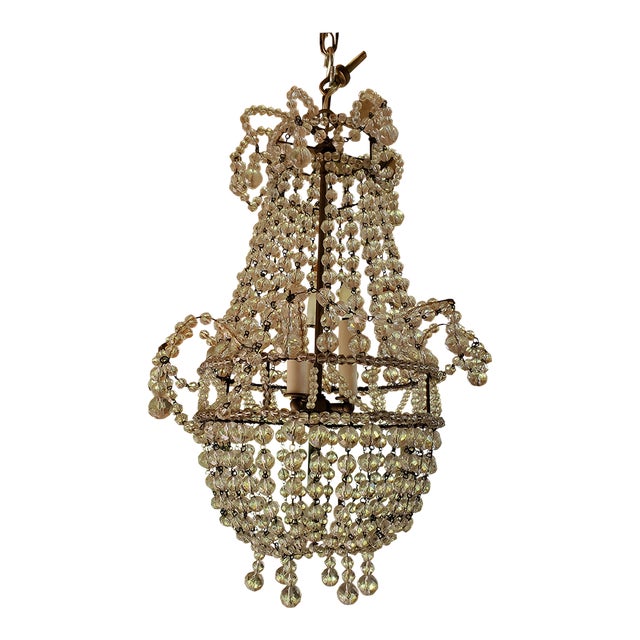 Vintage Maison Bagues Style Petite French Chandelier For Sale