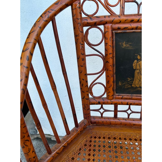 Vintage Pair of Brighton Pavilion Bamboo Chairs For Sale In West Palm - Image 6 of 9