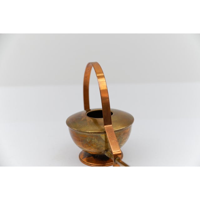 Vintage Austrian Brass and Copper Watering Can, 1950s For Sale - Image 10 of 12