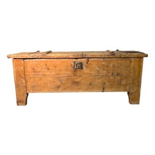 Antique Swiss Pine Chest, 1600s For Sale