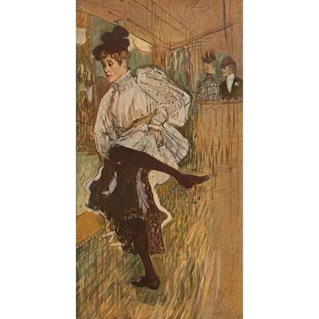 Lavender 1940s After Toulouse-Lautrec "Jane Avril Dancing" First Edition Swiss Lithograph For Sale - Image 8 of 8