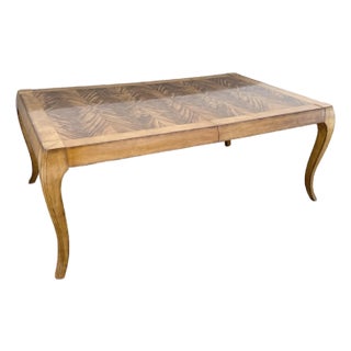 French Provincial Burlwood Extendable Dining Table by Century Furniture For Sale