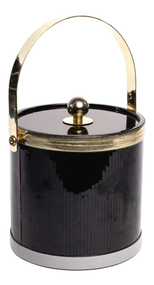Vintage Towle Brass and Resin Ice Bucket