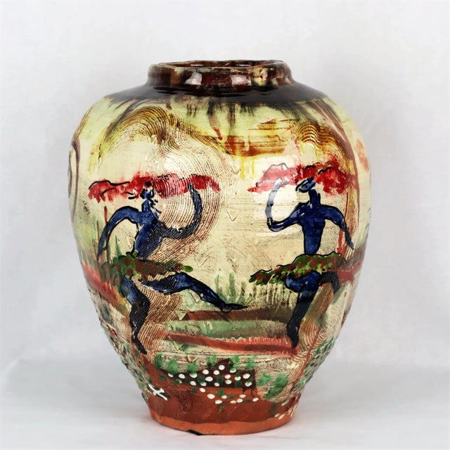 Ceramic Ceramic Graffiti Jazz Vase by Basile, 1990s For Sale - Image 7 of 13