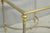 Vintage French Directoire Maison Jansen Style Steel Brass Low Square Side Table For Sale - Image 4 of 17