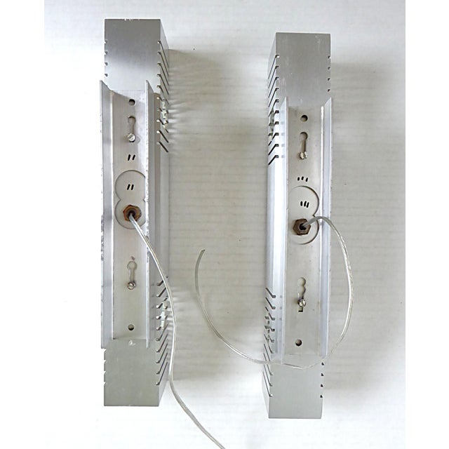 Metal Multiples 1960s Mid Century Minimalist Space Modern Aluminum European Sconces - 3 Available For Sale - Image 7 of 15