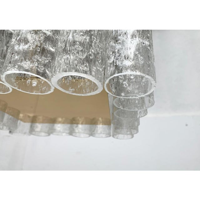 Mid-Century Glass Square Ceiling Lamp from Doria Leuchten, 1960s For Sale - Image 6 of 18