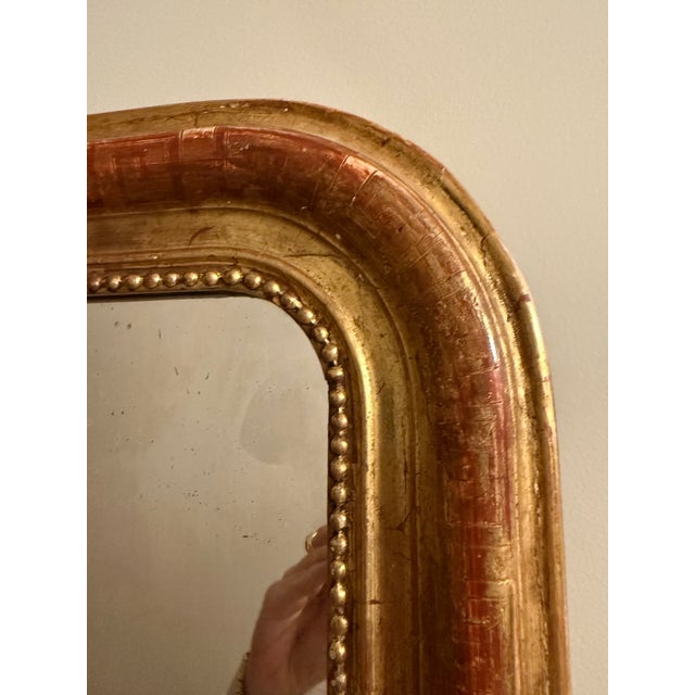 Stunning 1850 gold leaf Louis Philippe mirror. Great for over a console. Purchased from Mirrors on Madison Avenue in New...