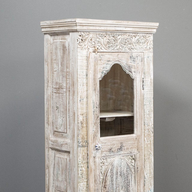 2020s Narrow Cabinet From Reclaimed Antique Architectural Elements For Sale - Image 5 of 12