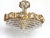 Hollywood Regency Brass and Lead Crystal Six-Light Chandelier from Joska Bodenmais, 1970s For Sale - Image 3 of 9