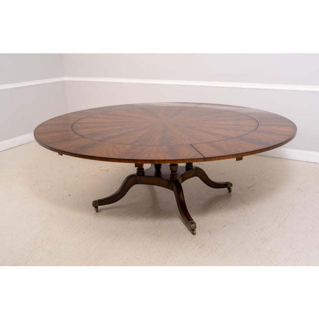 Maitland-Smith Round Dining Room Table With Perimeter Leaves For Sale - Image 17 of 18