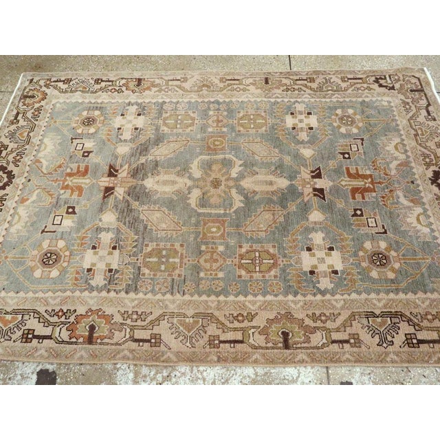 Textile Galerie Shabab Collection Mid-20th Century Persian Malayer Accent Rug For Sale - Image 7 of 8