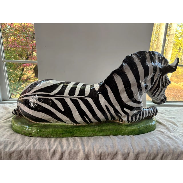 Ceramic Giant Terracotta Zebra, Italy, 60's For Sale - Image 7 of 12