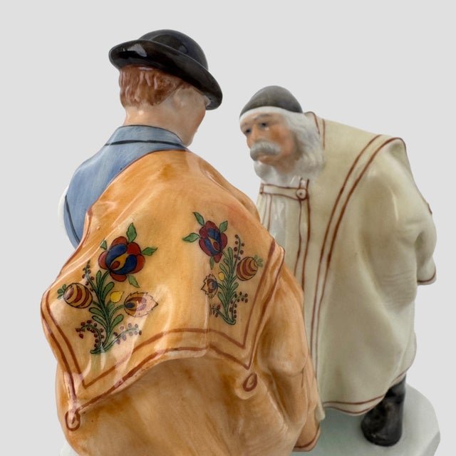 Vintage Herend János Pásztor “Farewell” Hand-Painted Porcelain Figurine No. 5506 For Sale In Los Angeles - Image 6 of 11
