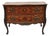 Antique French Louis XV Style Marquetry Inlay Walnut Bombe Commode Chest Dresser For Sale