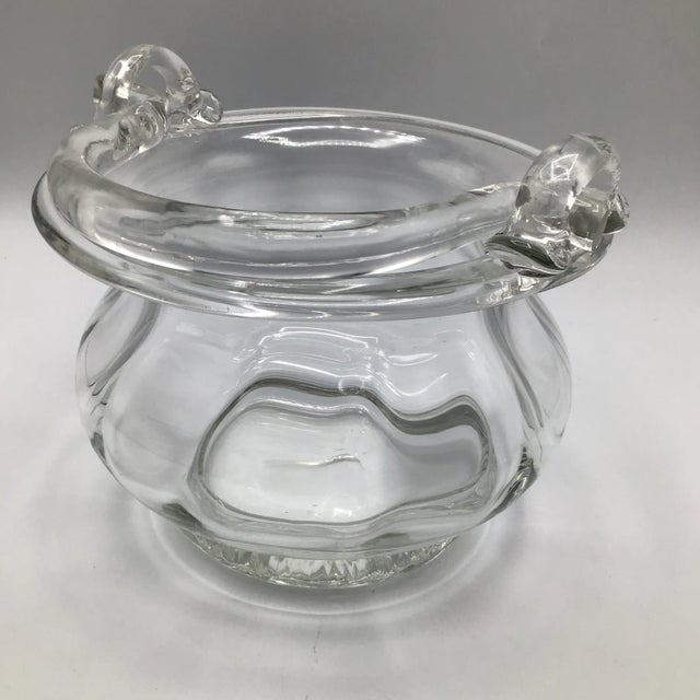 1900 - 1909 Venetian Glass Basket Bowl For Sale - Image 5 of 13