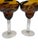 Vintage Hand Blown Tortoise Shell Margarita Glasses - Set of 2 For Sale - Image 9 of 10