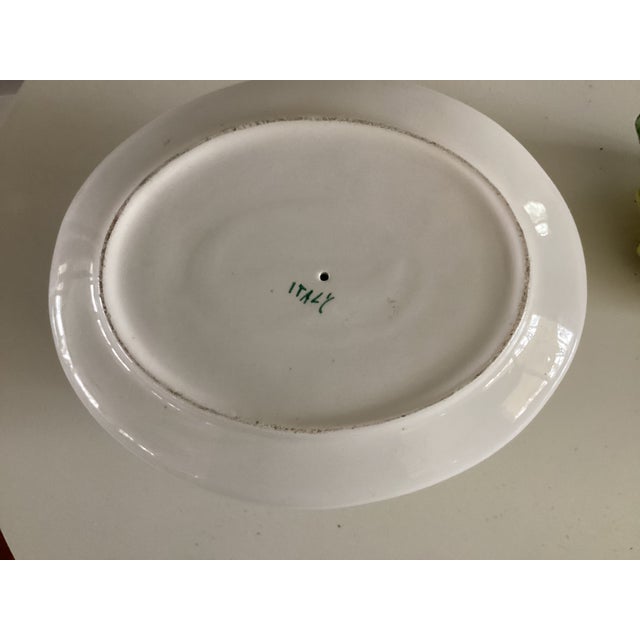 Vintage Vegetable Shape Covered Serving Dish Featuring Corn and Peas - Made in Italy For Sale - Image 4 of 11