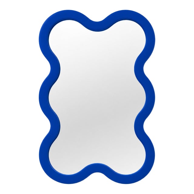 Small Contemporary Rectangular Mirror Made to Order - Blue Hvyli 6 For Sale