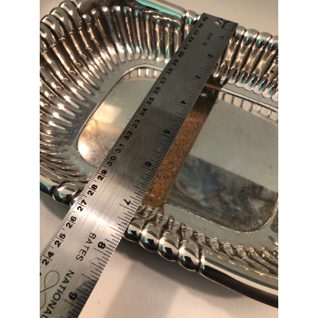 Silver 1940s Art Deco Fluted Silver Bowl For Sale - Image 8 of 8