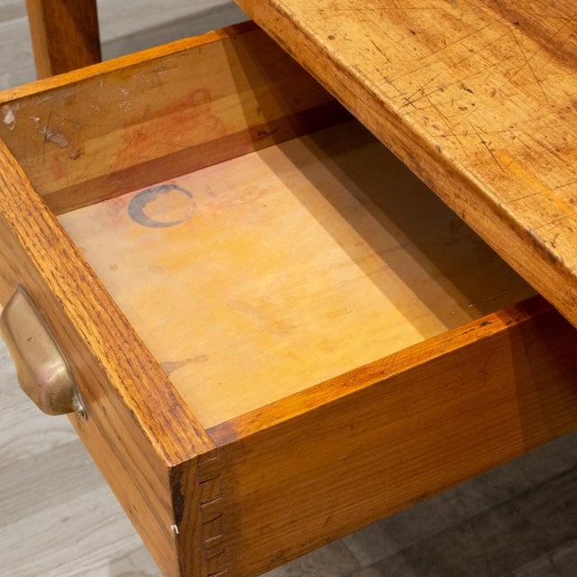 Antique Solid Oak Postal Sorting Desk C.1939 Chairish
